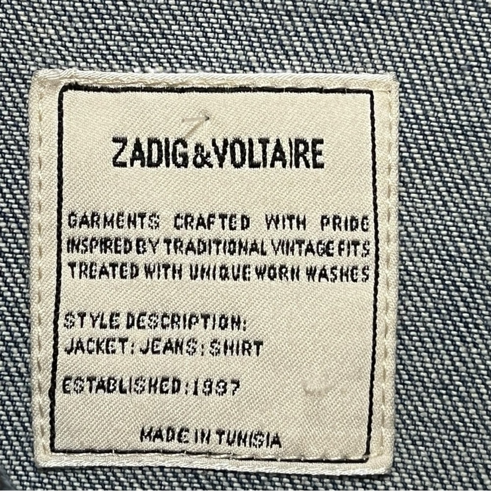 Zadig & Voltaire Kioky Band of Sisters Blue Denim Jacket
Size XS - Picture 6 of 16